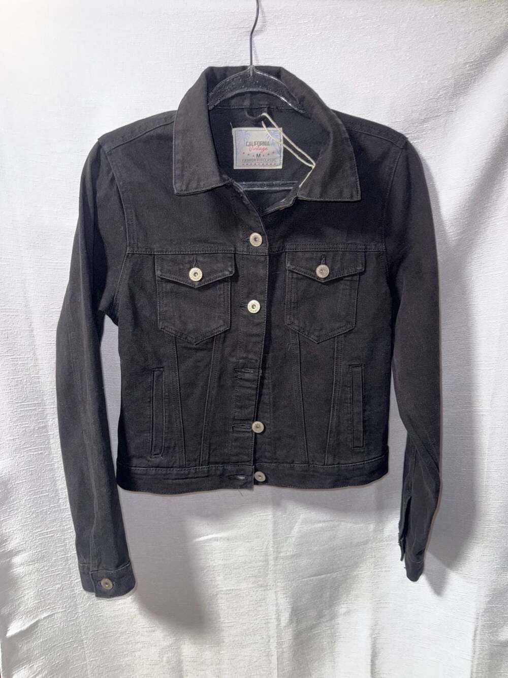 California Vintage Classic Black Denim Jacket